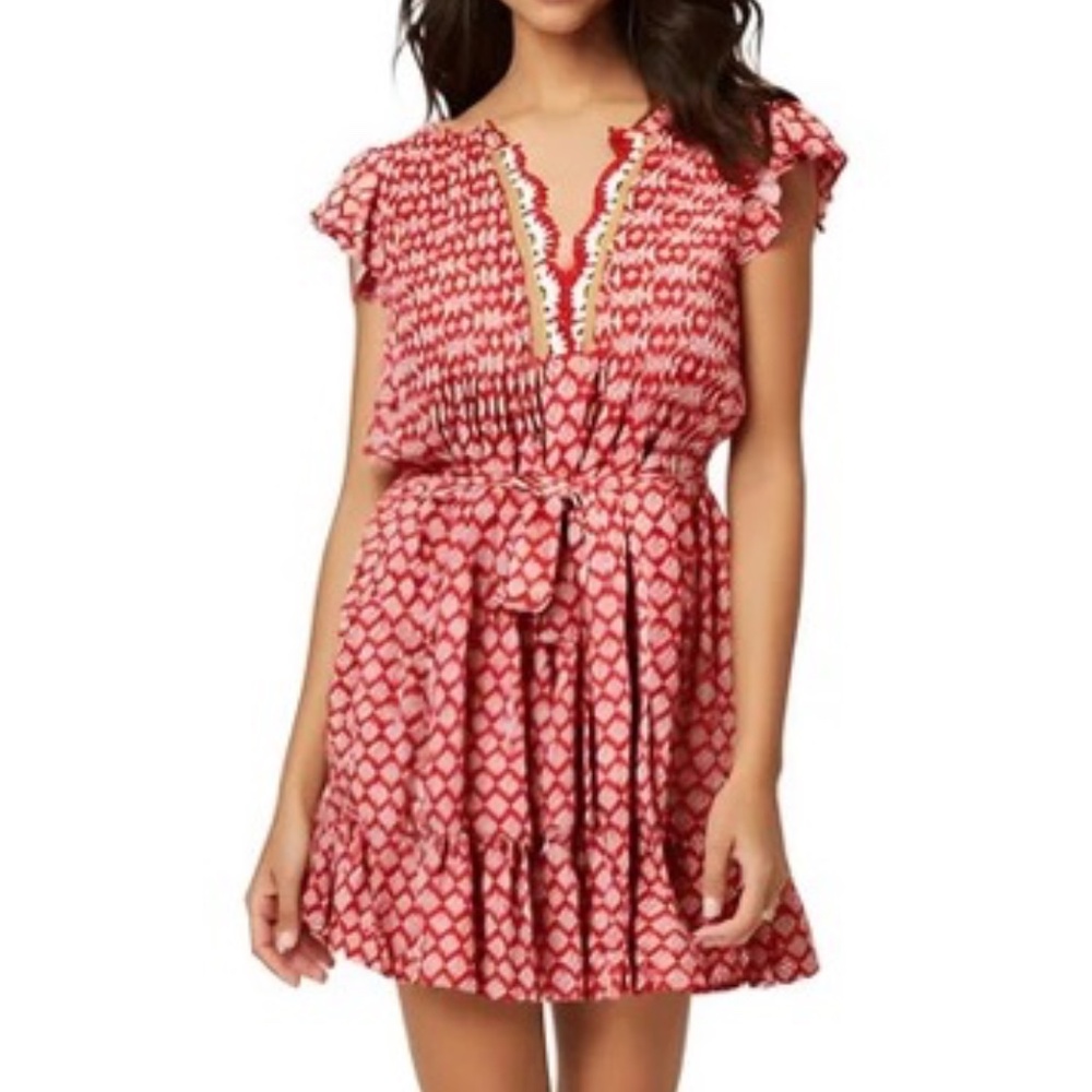 NWT nautical Jeans Co. V-neck crochet shift dress size Medium - Picture 2 of 7